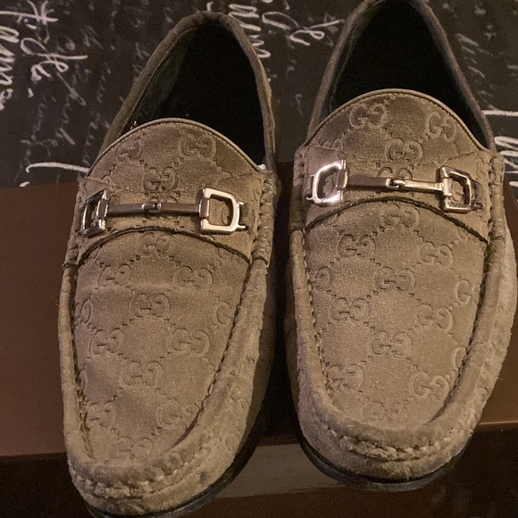 Gucci Slippers; beige suede - Picture 5 of 9